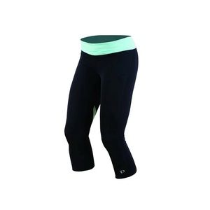 Pearl Izumi W’s Fly 3/4 Crop Tight Leggings Medium Cycling Black Blue Waist